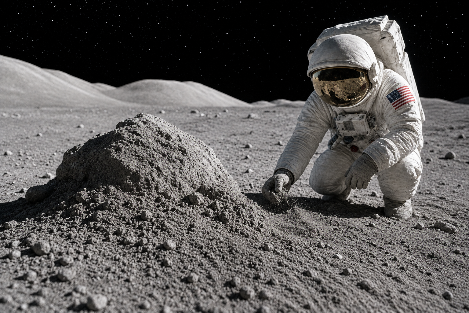 Regolite lunare: cos’è davvero la “polvere” che ricopre la Luna?