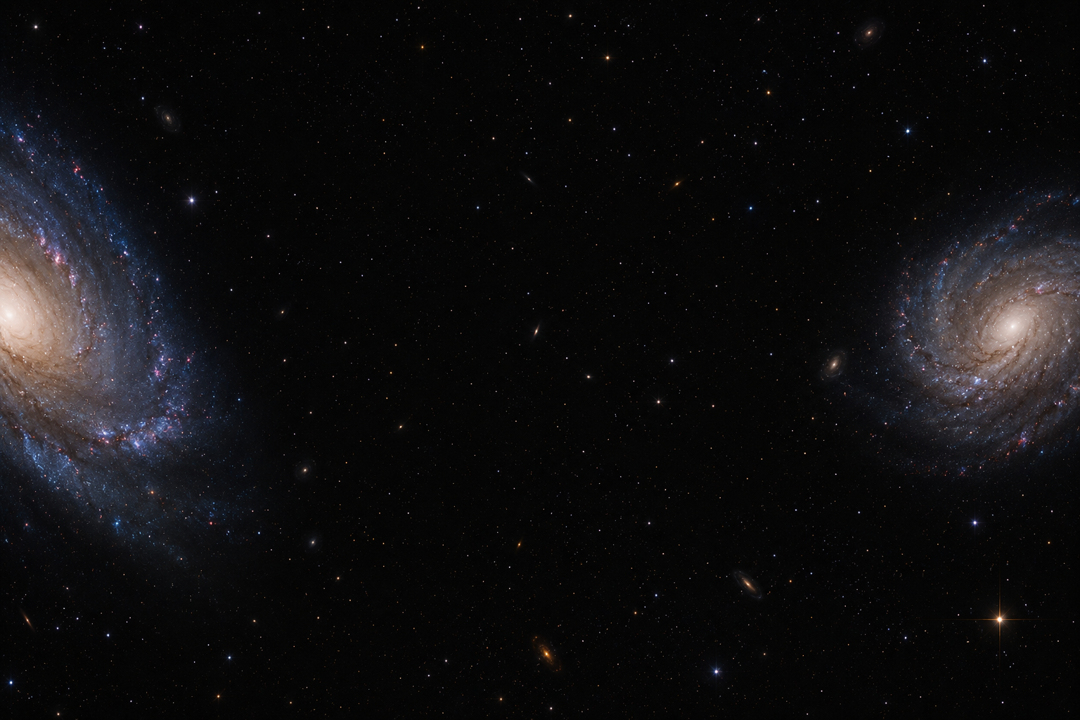 Rappresentazione concettuale del concetto di vuoto intergalattico