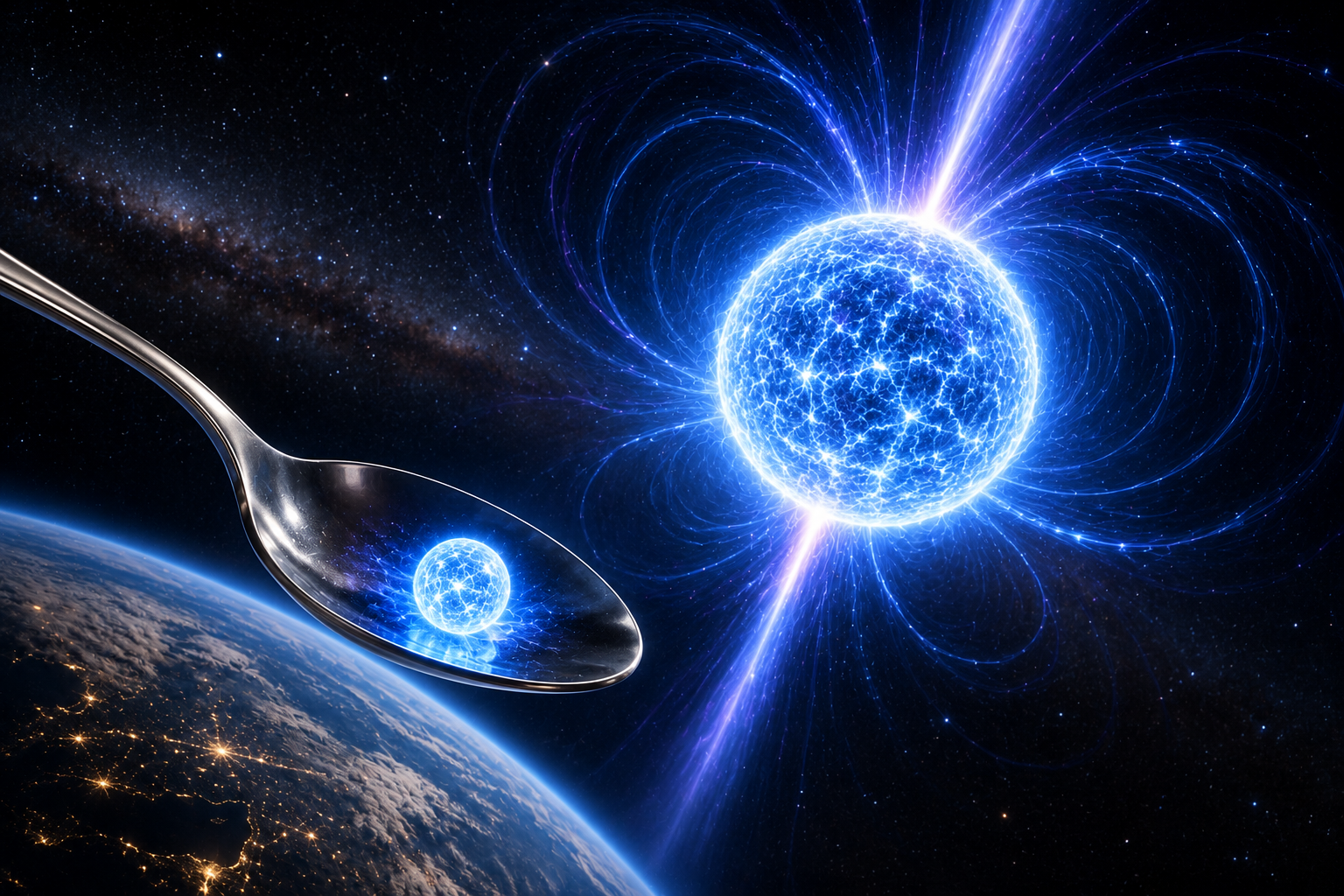Un cucchiaino di una stella di neutroni peserebbe miliardi di tonnellate