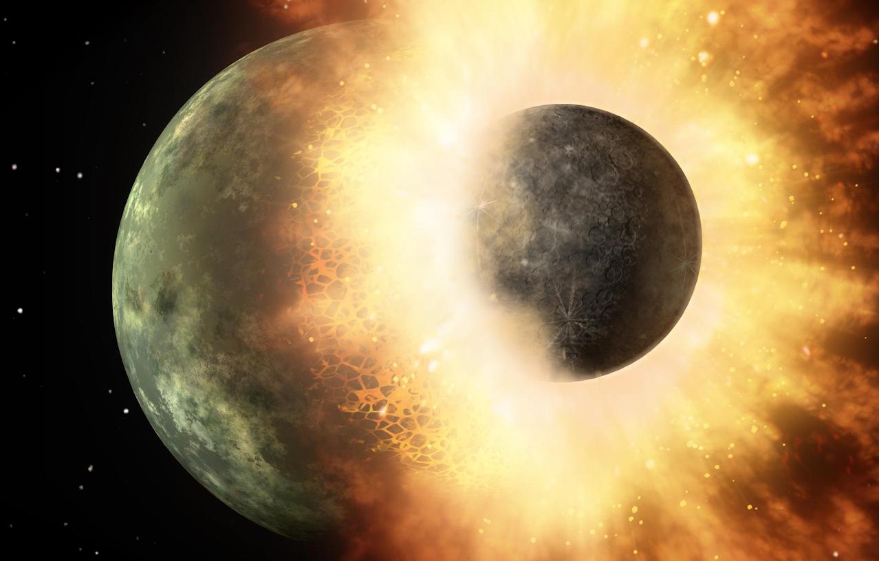 theia si scontra con la terra