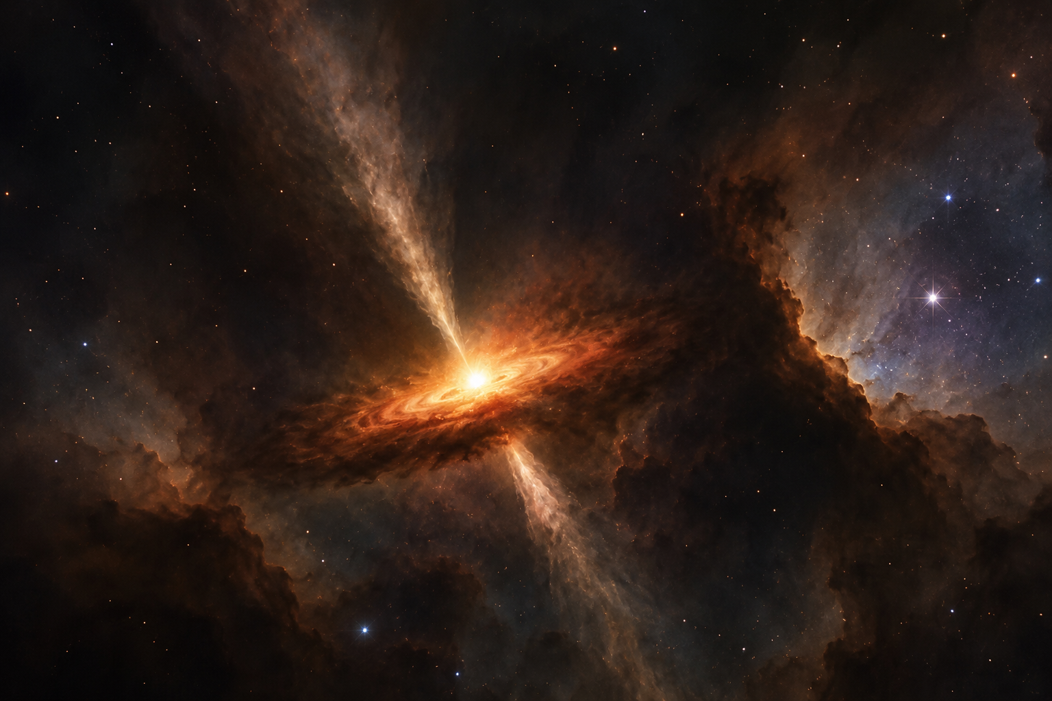 rappresentazione concettuale della nascita di una stella