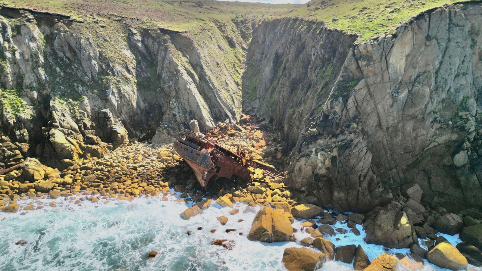 Il tratto di mare presso Land’s End, in Cornovaglia, dove la Merchant Royal scompare nel 1641.